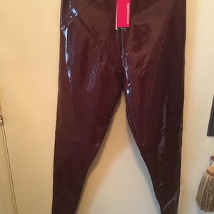 Patent leather pants